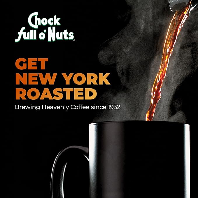 Chock Full o' Nuts Midtown Manhattan Keurig K-Cup Pods for Keurig Brewers – Premium Arabica, Medium Roast – Single Serve – 4 Packs of 24 K-Cup Pods