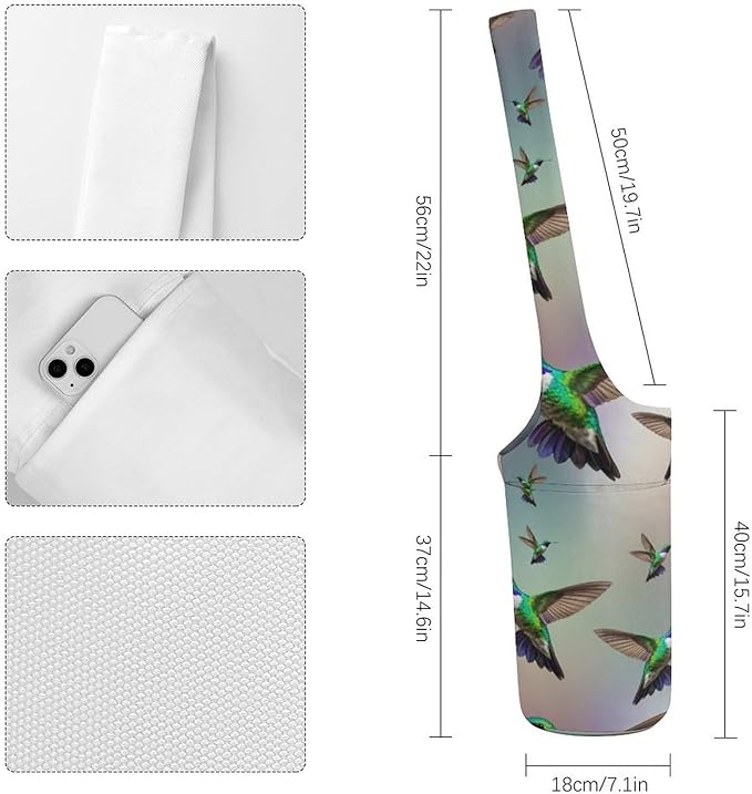 Aiyoolee Spacious Yoga Mat Storage Bag Single Shoulder Portable Carrier with Pocket for Gym Yoga Fitness
