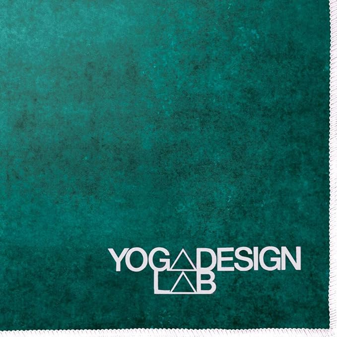 yogadesignlab | The HOT Yoga Towel | Premium Non Slip Colorful Towel | Designed in Bali | Eco Printed + Quick Dry + Mat Sized | Ideal for Hot Yoga, Bikram, Ashtanga, Sport, Travel! (Aegean Green,)