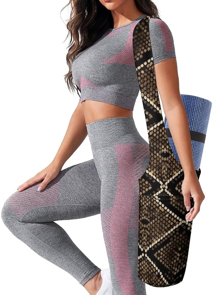 Meaudiwes Large Yoga Mat Bag Fit Most Size for Ladies Yoga Mats Carrier Bags Multi-Functional Exercise Mat Holder Storage Bag