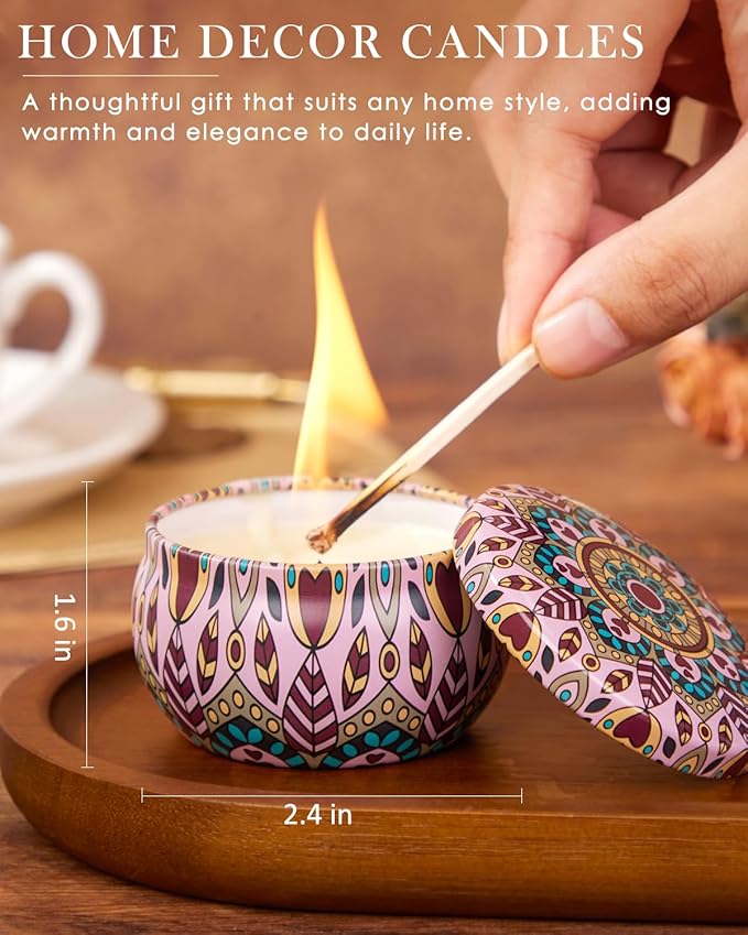 Christmas Candle Gift Set for Women, 20 Pack Long Lasting Scented Soy Candles, Aromatherapy Candles for Home Relaxation, Perfect Holiday & Christmas Gifts with Gift Box