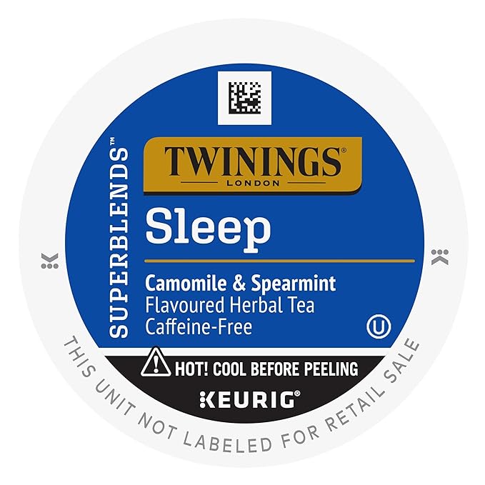 Twinings Sleep Herbal Tea 72 K-Cup Pods for Keurig, 12 Count (Pack of 6), Formerly Nightly Calm, Camomile, Spearmint, & Lemongrass, Naturally Caffeine-Free, Enjoy Hot or Iced