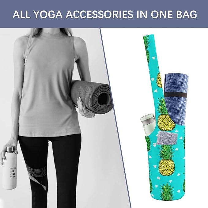 Meaudiwes Large Size Yoga Mat Bag with Long Strap, Yoga Mats Carrier Storage Bag, Exercise Mat Holder Accessories