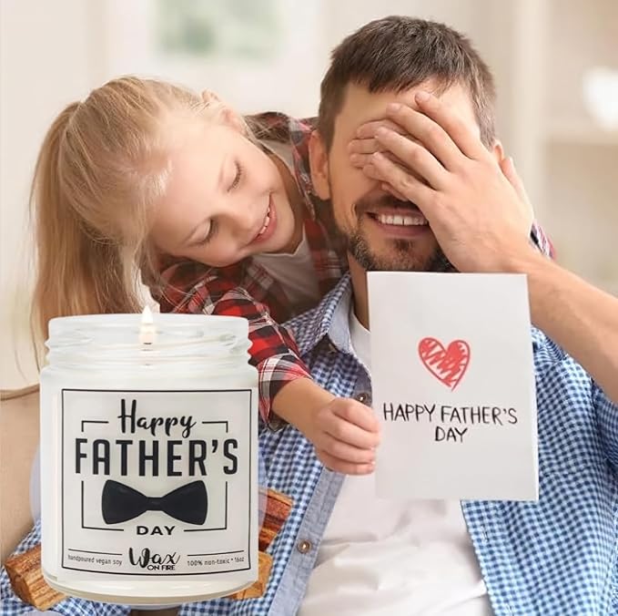 Fathers Day Gifts from Daughter & Son, Mens Gifts, Father’s Day Gifts. Funny Dad Birthday Gifts, Unique Birthday Gifts for Men, Gifts for Dad, 9oz Scented Candles, Vanilla Soy Candle