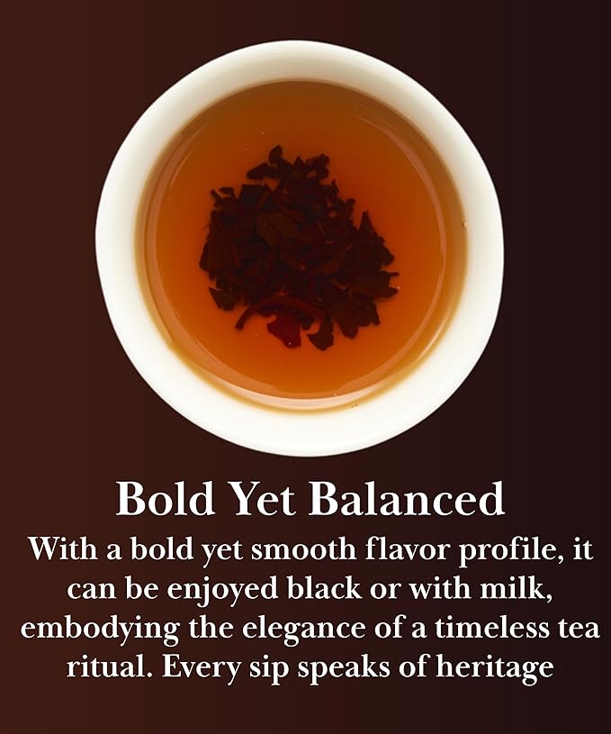 EZR Leaf English Breakfast Premium Whole Leaf Ceylon Black Tea, 20 counts 2.1 Once, Rich Flavor & Bold Aroma Blend, A Morning Ritual in Every Cup