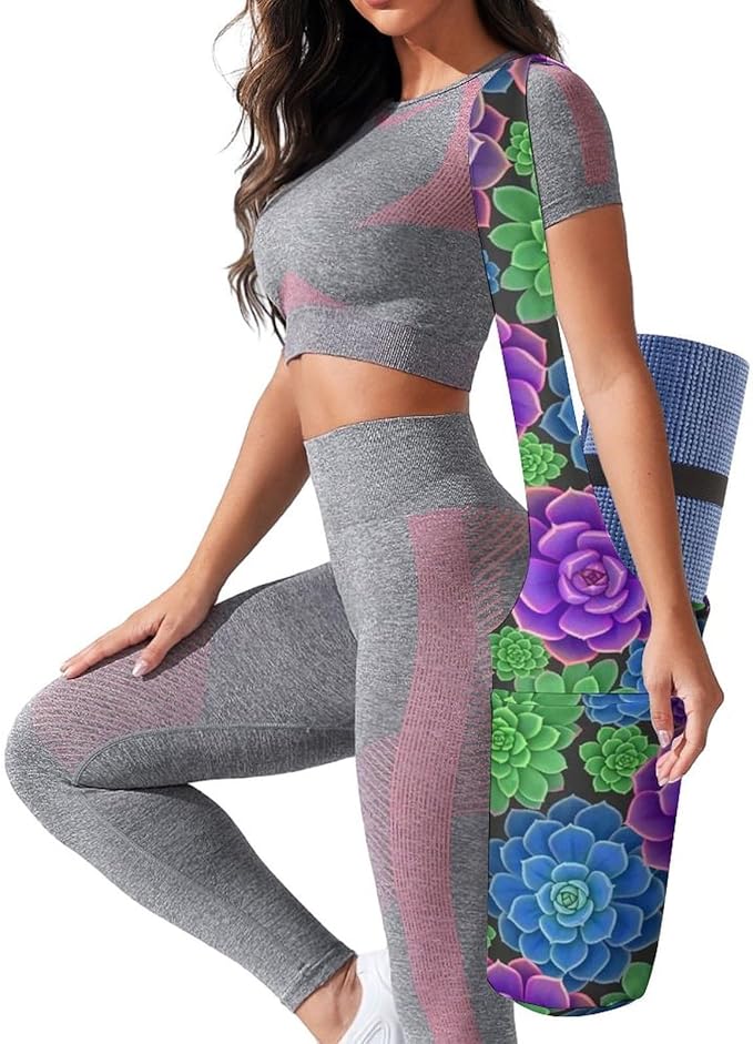Aiyoolee Yoga Mat Bag for Women with Large Pocket, Yoga Gifts Accessories with Adjustable Shoulder Strap for Workout Stuff