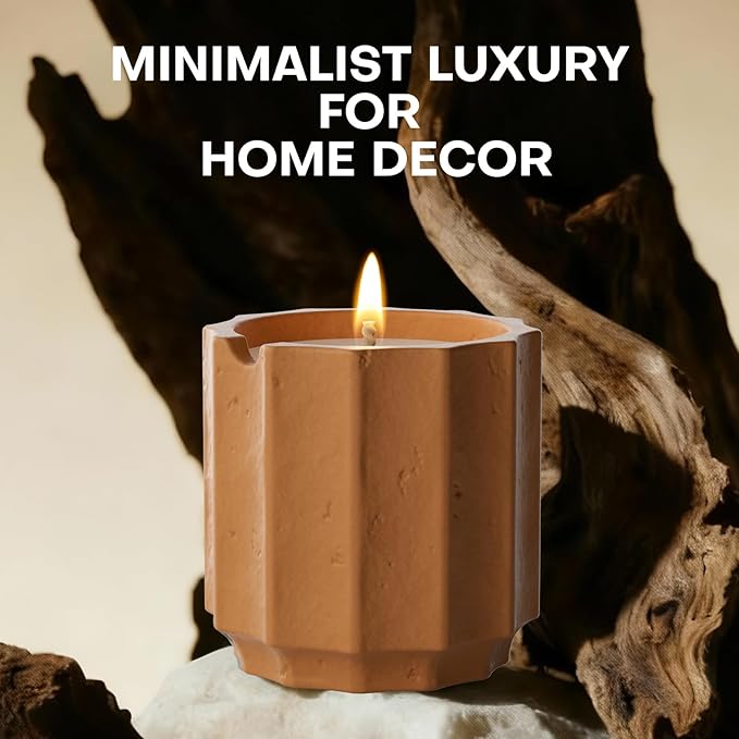Scented Candles Set for Home, Natural Soy Wax Candle Gift, Non-Toxic Cement Jar Candles, Luxury Aromatherapy for Stress Relief, Highly Scented, Gifts for Women and Men (Twilight Ember)