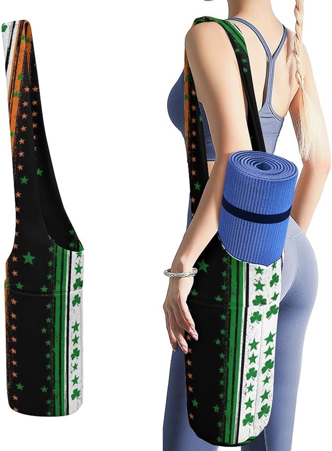 Aiyoolee Spacious Yoga Mat Storage Bag Single Shoulder Portable Carrier with Pocket for Gym Yoga Fitness