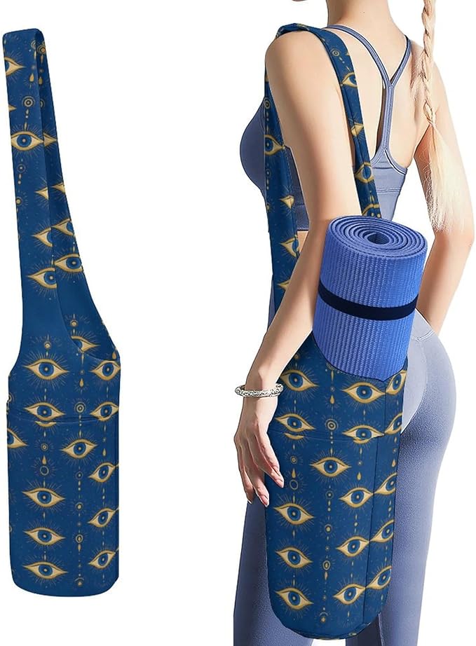 KKdskkds Lovely Pig And HeartYoga Mat Bag Large Opening Long Tote Yoga Mat with Pocket Fit Most Size Mats