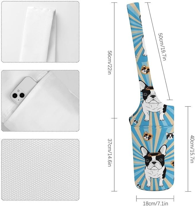 Aiyoolee Yoga Mat Bag with Large Pocket, Strap Bag Carriers for Women