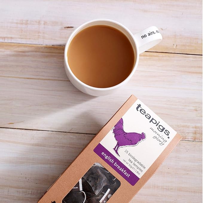 teapigs Black Tea Bags Made With Whole Leaves Pack of Tea Bags, english breakfast, 50 Count (5423)