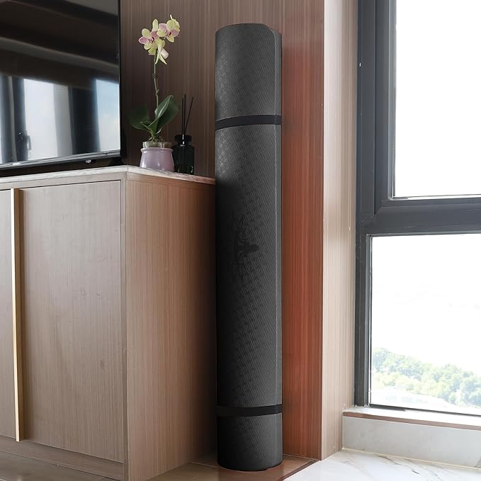 Hatha Yoga Large TPE Yoga Mat 6'x4'x1/2" Extra Thick Non-Slip Exercise Mat - for Yoga Pilates & Home Gym Workouts