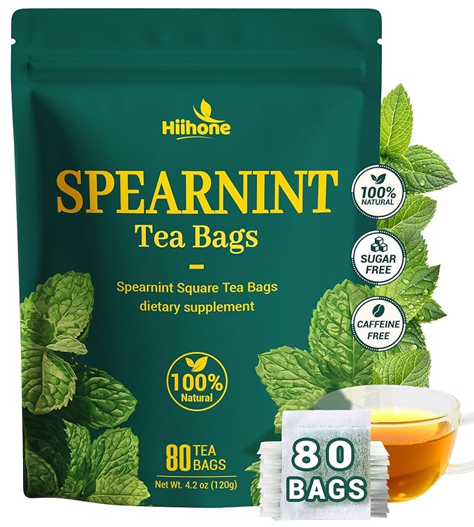 Spearmint Leaf Herbal Tea - Caffeine Free, 80 Teabags