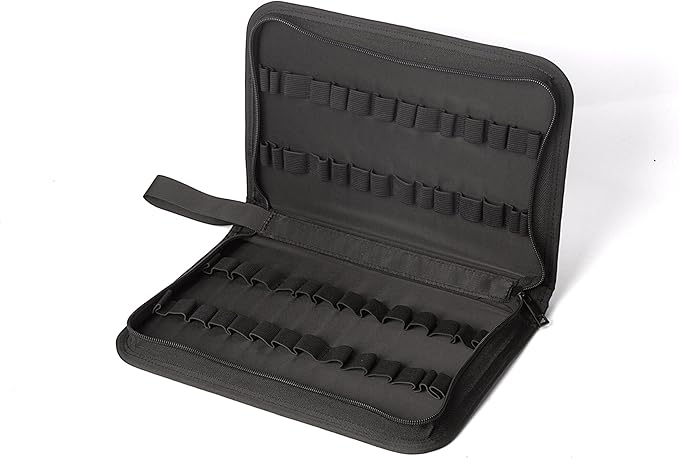 Homeopathy Storage, Large Homeopathy Supplies Organizer for 56 Tubes; Homeopathic Remedies Organizer Bag,Black Zipper/Nylon Material/Water-Resistant