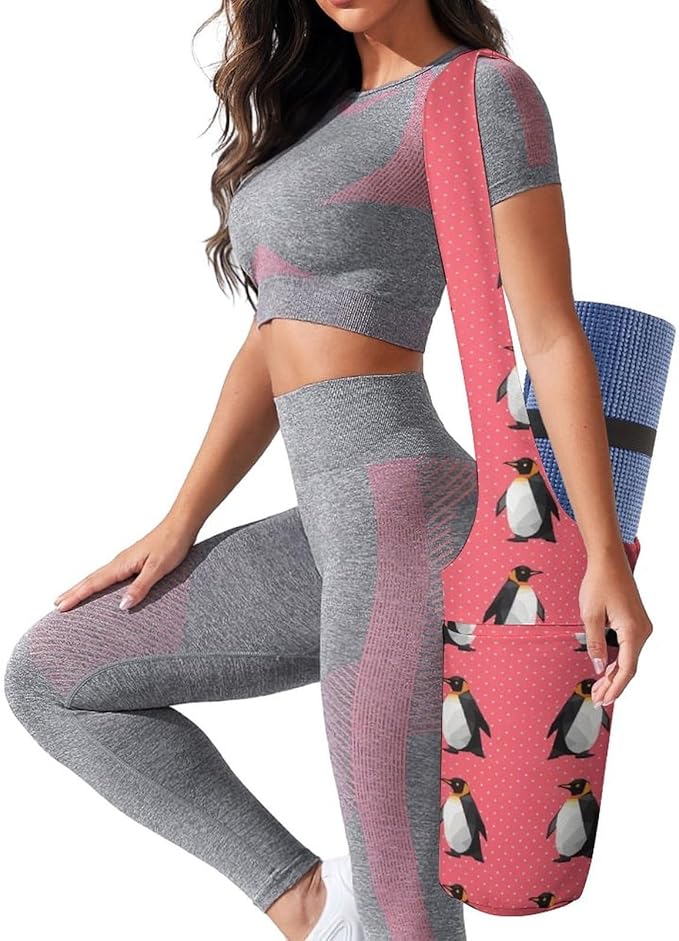 Meaudiwes Stylish Yoga Mat Bags Sports Yoga Totes Fits Most Size Mats Exercise Mat Carrier Storage Bag Yoga Gifts for Women