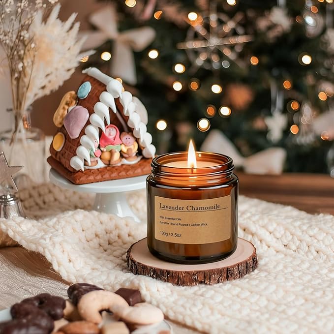6-Pack Scented Candles for Home, 3.5 Oz Soy Wax Candles Gift Set with Lavender Chamomile & Eucalyptus Mint for Brithday Gifts Women, HomeMeditation & Spa