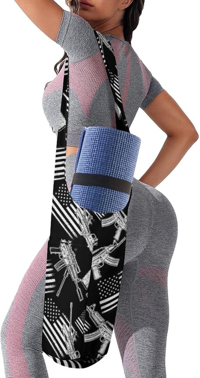 Aiyoolee Yoga Mat Bag for Women with Large Pocket, Yoga Gifts Accessories with Adjustable Shoulder Strap for Workout Stuff