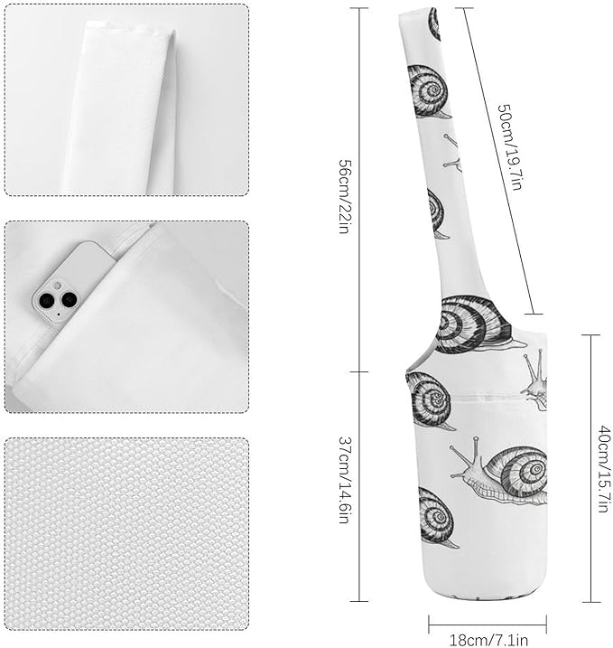 Meaudiwes Large Yoga Mat Bag with Long Strap for Women Yoga Accessories Sports Storage Bags Exercise Mats Tote Sling Carrier Bag
