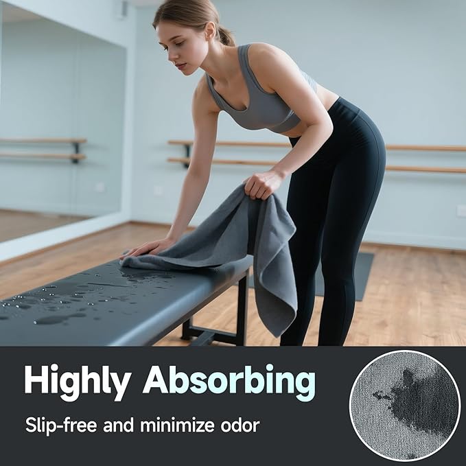RollingBunny Yoga Mat Towel - Non-Slip Microfiber for Hot Yoga & Pilates | Super Absorbent, Lightweight & Machine Washable 72"x25" (Pink + Gray)