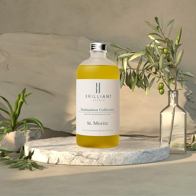 Brilliant Scents Fragrance Oil Set - Hotel Collection Diffuser Oil for Natural Aromatherapy - for Perfume, Home, Gym, Office, Candles - 16.9 FL OZ Size - St. Moritz