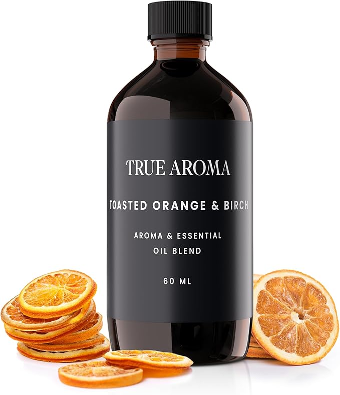 Toasted Orange & Birch Essential Oil | Toasted Orange & Birch Essential Oils for Aroma Diffusers | Natural Birch Essential Oil for Diffuser | Aromatherapy Essential Oil Blends - 60 ML