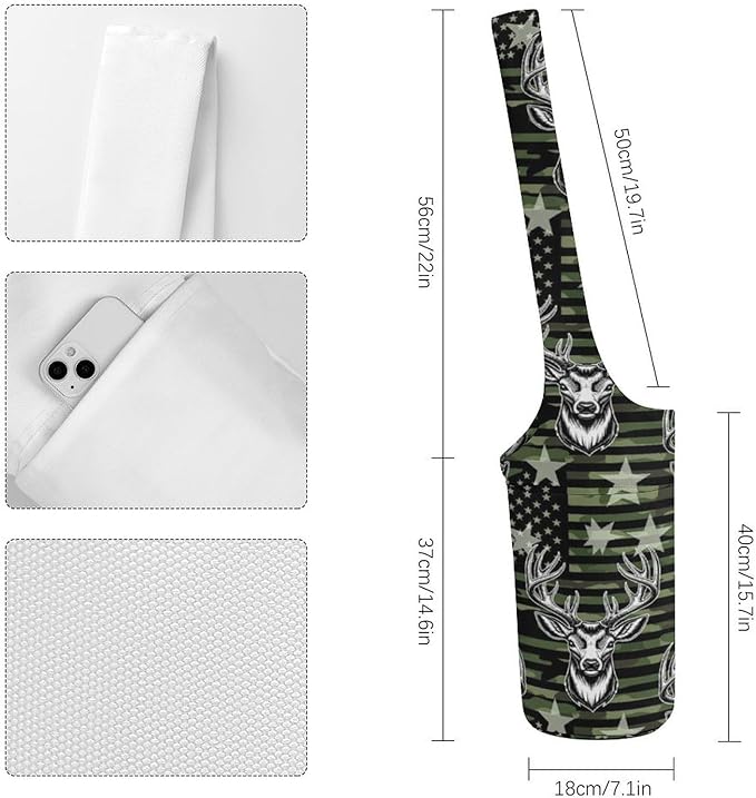 Aiyoolee Yoga Mat Bag with Large Pocket, Strap Bag Carriers for Women