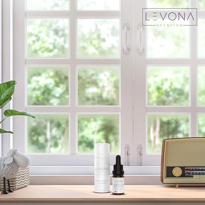 Levona Scent Essential Oils - Scents for Home, Hotel & Office Use - Perfect for Home Diffuser & Humidifiers - Aroma Fragrance Oil, Ideal for Massage, Relaxation, and Spa - Hawaiian Sunset, 10ml