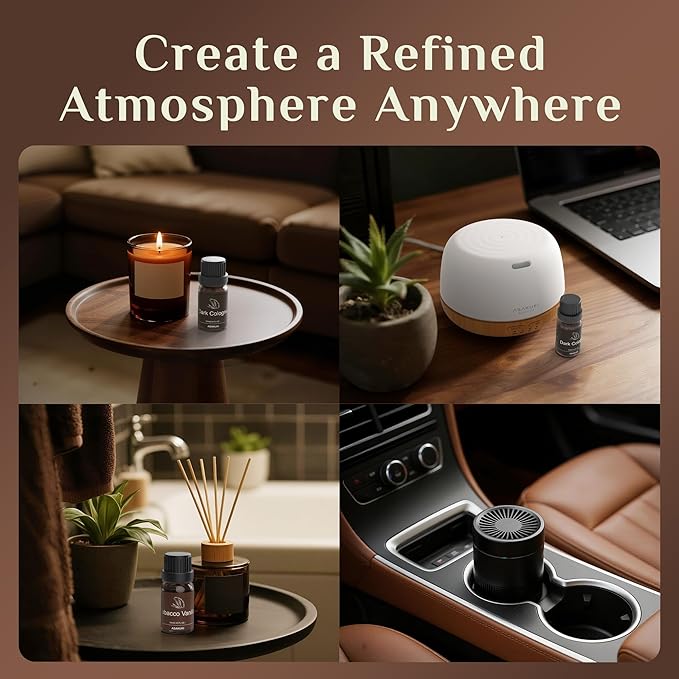 ASAKUKI Essential Oils Set – 6×10ml Cologne-Inspired Unisex Fragrance Oils for Diffusers – Elegant, Clean, and Confident Scents Loved by Women and Men-Holiday & Christmas Gift Choice