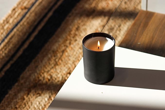 Calyan Wax Co. Fir & Clove Scented Candle - 75 Hour Burn - Luxury Non Toxic Soy Wax Candles - Long Lasting Black Tumbler Jar Candle for Home - 10.2oz