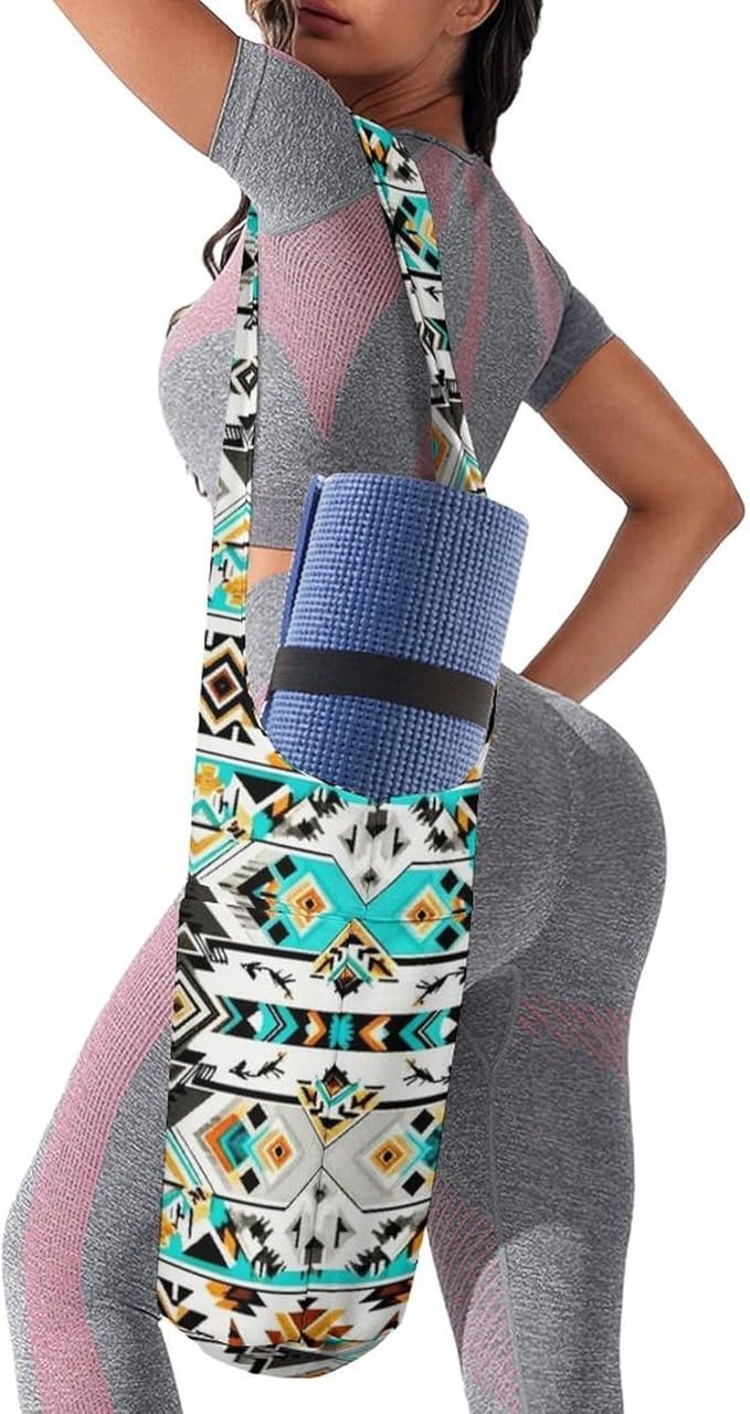 Aiyoolee Yoga Mat Carrier Portable Single Shoulder Strap Bag with Pocket for Gym Yoga Workout Travel