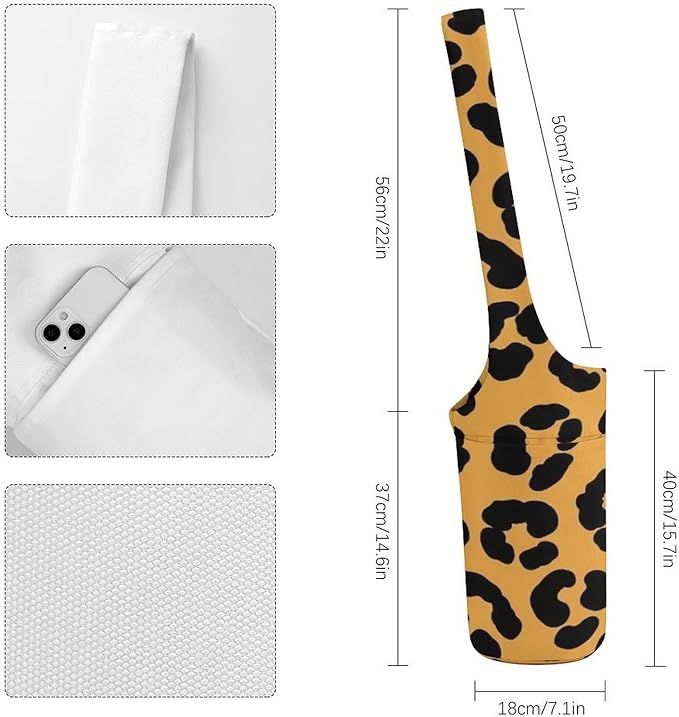 Meaudiwes Large Yoga Mat Bag Fit Most Size for Ladies Yoga Mats Carrier Bags Multi-Functional Exercise Mat Holder Storage Bag