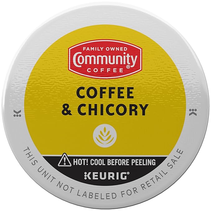 Community Coffee Coffee and Chicory Medium-Dark Roast Single Serve Keurig K-Cup Pods 32 ct Box