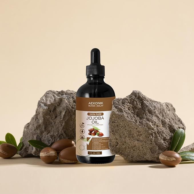 Organic Cold Pressed Jojoba Oil Reduce Wrinkles, Fine Lines & Dark Spots - Non-GMO, Vegan & Cruelty Free - Moisturizing Oil for Skin, Hair & Body - Suitable for Men & Women | 4fl oz (118 ml)