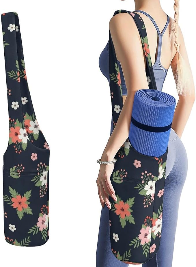Meaudiwes Large Size Yoga Mat Bag with Long Strap, Yoga Mats Carrier Storage Bag, Exercise Mat Holder Accessories