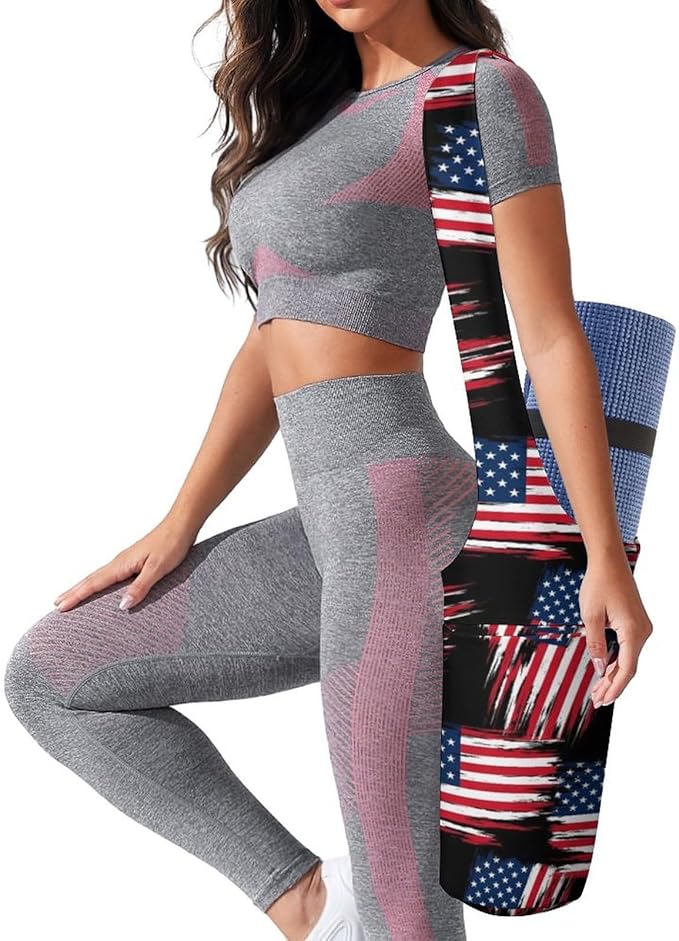 Aiyoolee Fashion Yoga Mat Bag with Large Pocket, Long Tote Yoga Bag Fit Most Mats Accessories