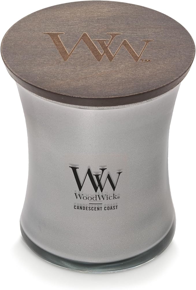 WoodWick Candescent Coast Holiday Candle Gifts for Women and Men, 9.7 oz Precious Metals Collection with Crackling Wick