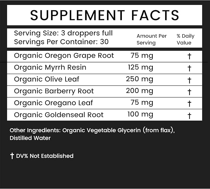 Khroma Herbal Products Yeast X - Organic Yeast Support - 30 Servings in a 2 oz Glass Bottle
