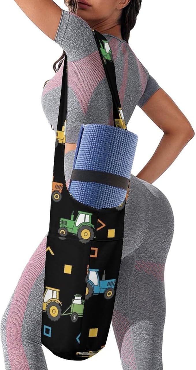 Aiyoolee Yoga Mat Bag Large Tote Carrier Holder with Water Bottle Pocket Yoga Bags