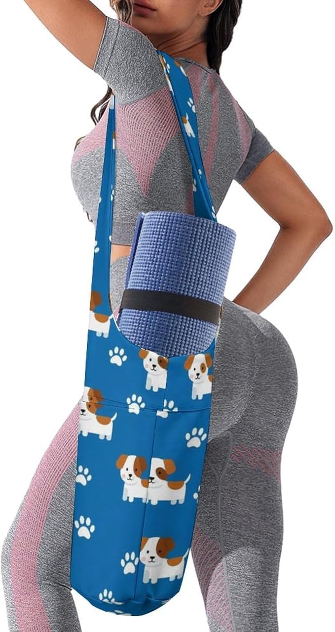 Meaudiwes Large Size Yoga Mat Bag with Long Strap, Yoga Mats Carrier Storage Bag, Exercise Mat Holder Accessories