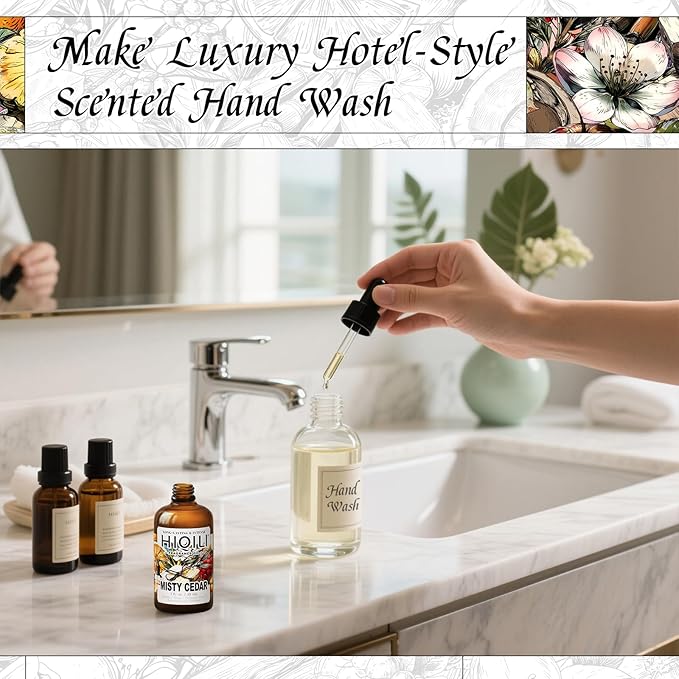 HIQILI Misty Cedar Fragrance Oil for Candle & Soap Making, DIY Fresh Hand Wash, Luxury Hotel Scents for Air Diffuser - 1 Fl Oz