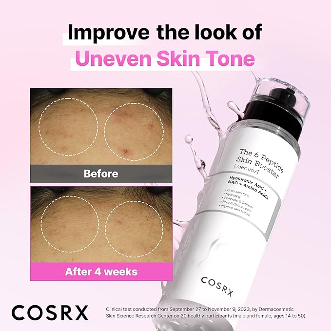 COSRX 6X Peptide Collagen Booster Toner Serum with Copper Peptides, Niacinamide & Hyaluronic Acid Skin Renewal Boosting Facial Essence for All Skin Types, Korean Skin Care, 5.07 Fl.Oz
