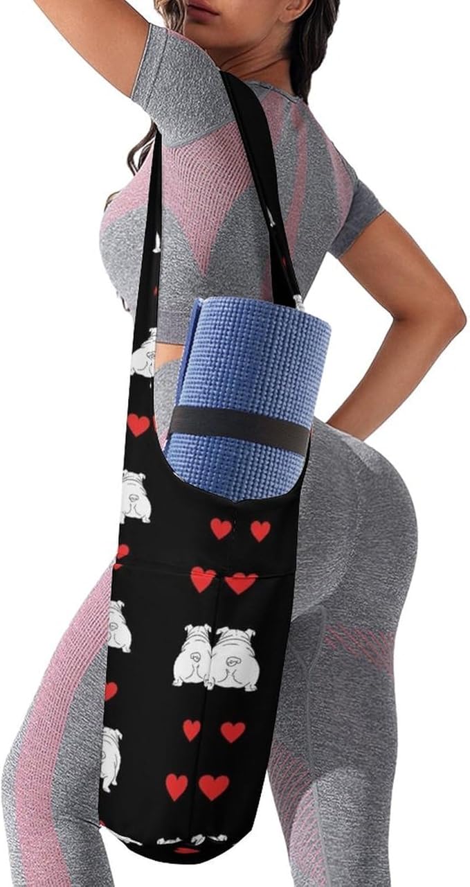 Aiyoolee Women's Portable Yoga Mat Bag Single Shoulder Carrier with Pocket for Gym Yoga Workout Travel