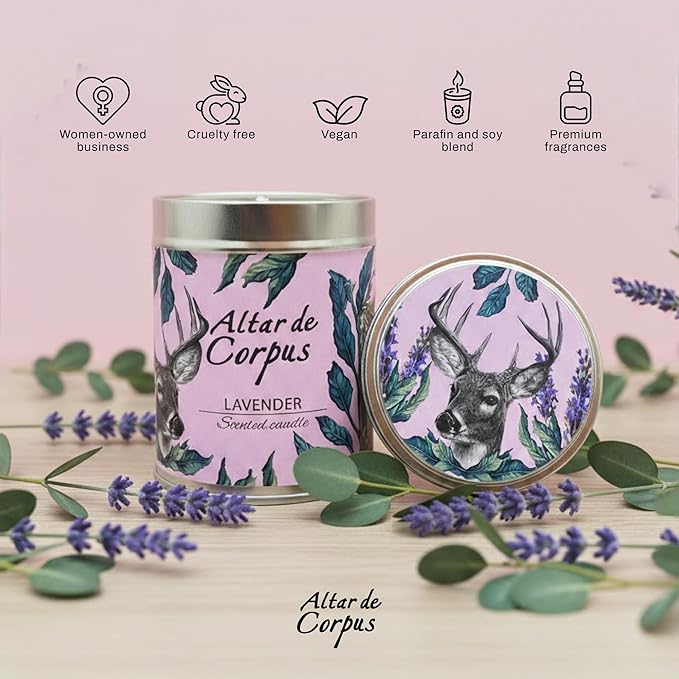 14 Oz Strong Scented Candles Long Lasting – Lavender Candle Lilac - High End Luxury Candles for Home - Cute Candles for Women - Soy Wax Premium Blend - Decorative Candle for Men Gifts