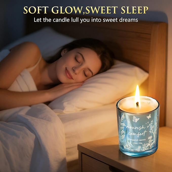 Scented Candles for Women, 3 Pack Candle Sets Soy Candles for Home Scented Holiday Votive Candle Gifts Set, Valentine's Day Birthday Gifts for Women Her - Eucalyptus Mint/Bergamot Jasmin/Sage Citrus