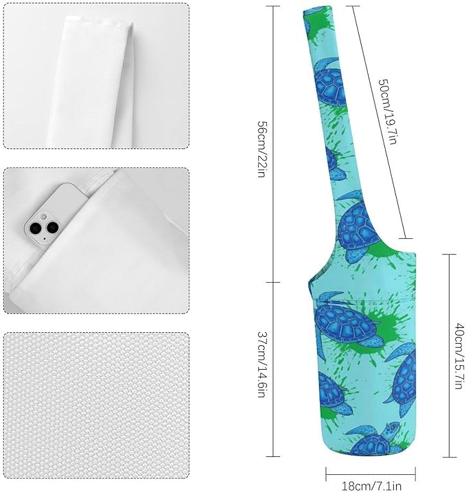 Meaudiwes Large Yoga Mat Bag Fit Most Size for Ladies Yoga Mats Carrier Bags Multi-Functional Exercise Mat Holder Storage Bag