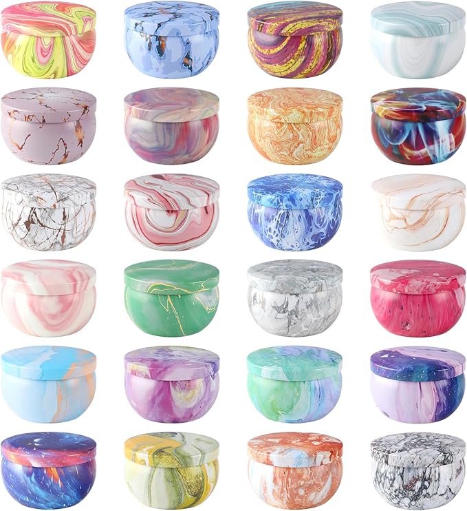 Scented Candles Gifts Set 24 Pack Soy Wax Travel Tin Jar Candles for Home 2.5 OZ jar Candles for Mom for Christmas, Birthday, Thanksgiving, Mother's Day
