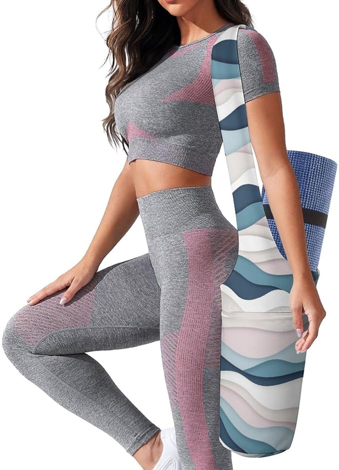 KKdskkds Lovely Pig And HeartYoga Mat Bag Large Opening Long Tote Yoga Mat with Pocket Fit Most Size Mats