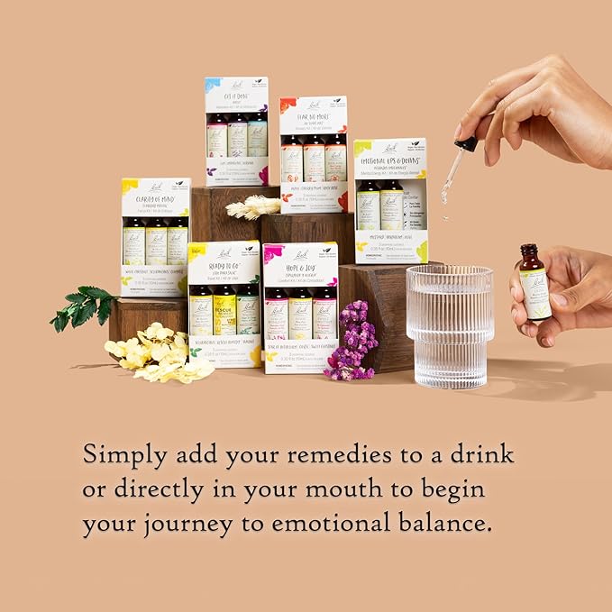 Bach Original Flower Remedies, Hope & Joy Trio Kit, for Comfort & Optimism (Non-Alcohol Formula), Natural Homeopathic Flower Essence, Vegan, 3 x 10mL Droppers