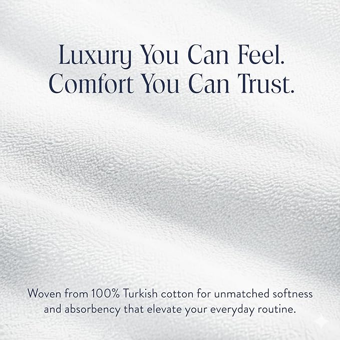 Brooklinen Super-Plush Turkish Cotton Bath Towels - Set of 4 - Cotton, 820 GSM, Highly Absorbent, Machine Washable, Perfect for Home & Bathroom (30" x 58", Solid White)