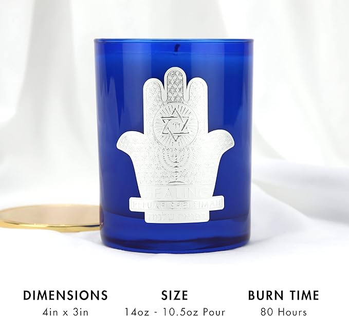 SAINT Refuah Sheleimah Scented Candle with Prayer and Prayer Coin, Complete and Speedy Recovery, Soy Coconut Aromatherapy Candle with 80 Hour Burn Time, Special Edition